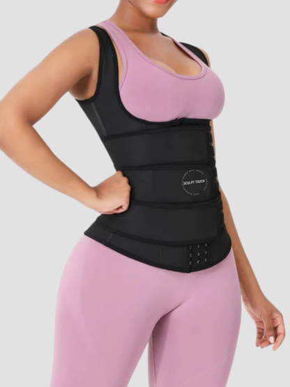 Triple Belt Rubber Vest Sport Girdle Waist Trainer